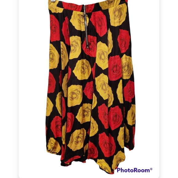 Costom made two piece floral baseball jacket w/matching knee length swing skirt. - Picture 4 of 8